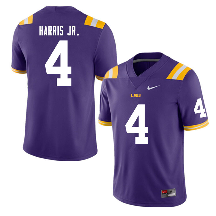Men #4 Todd Harris Jr. LSU Tigers College Football Jerseys Sale-Purple
